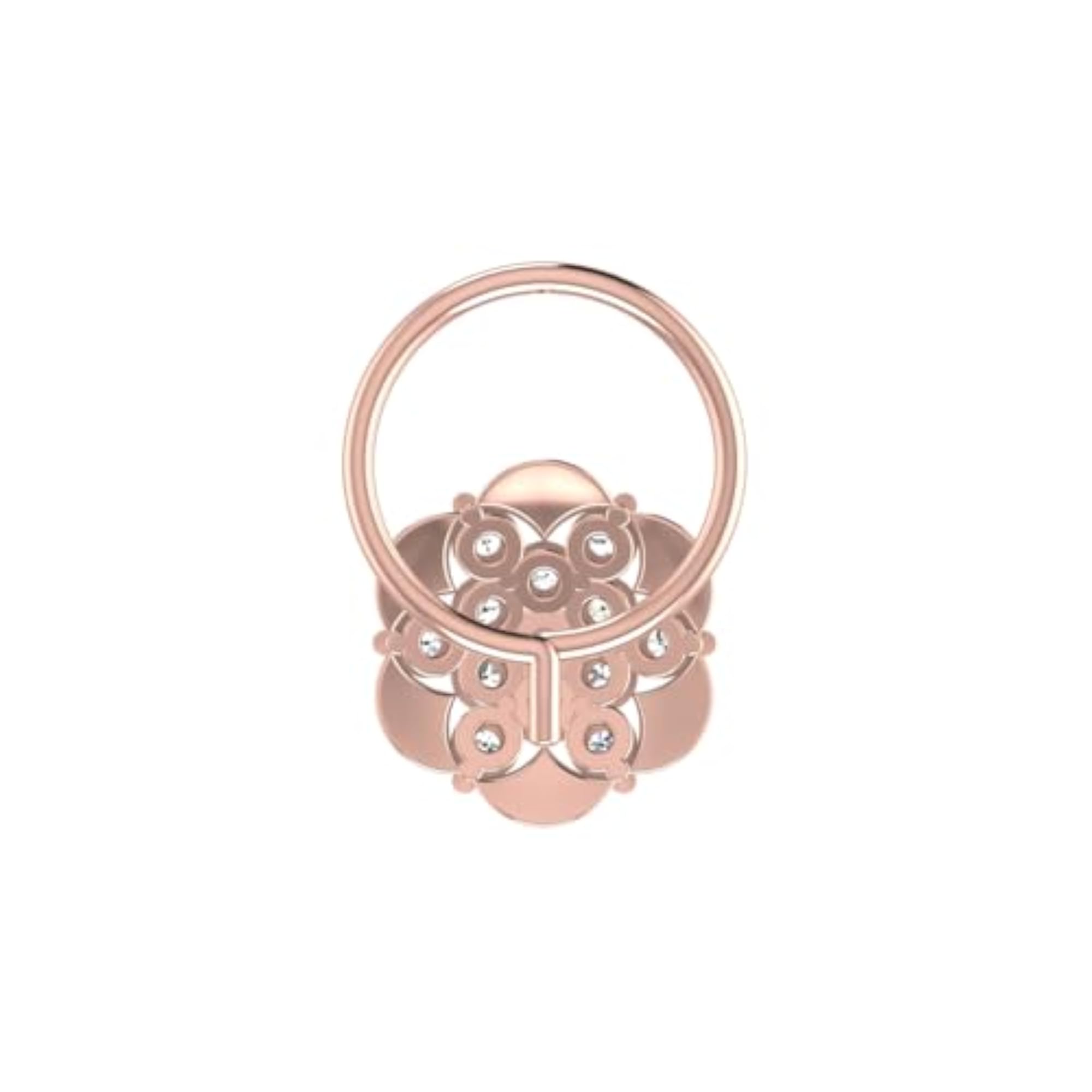 Women's 9K BIS Hallmarked Rose Gold Stud Nosering